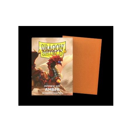 Dragon Shield - 60 Japanese Size Matte Dual Sleeves - Amber